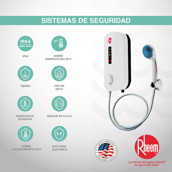 Calentador RHEEM de paso eléctrico 110V-4kW ELEGANT PLUS - Image 6