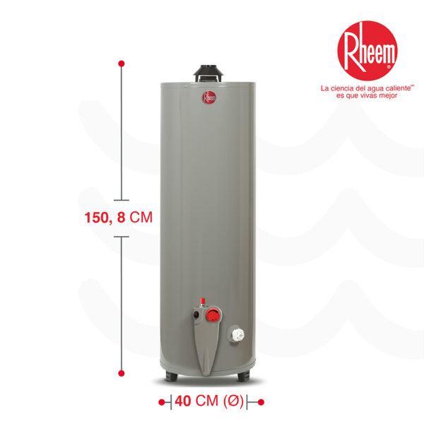 Calentador RHEEM de Acumulación a Gas Natural 40GL/152 Litros - Image 3