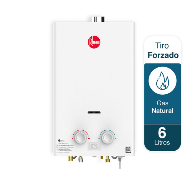 Calentador RHEEM 6lt Gas Natural Tiro Forzado Mecánico - Image 2