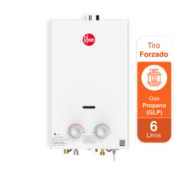 Calentador RHEEM 6lt Gas Propano Tiro Forzado Mecánico - Image 2