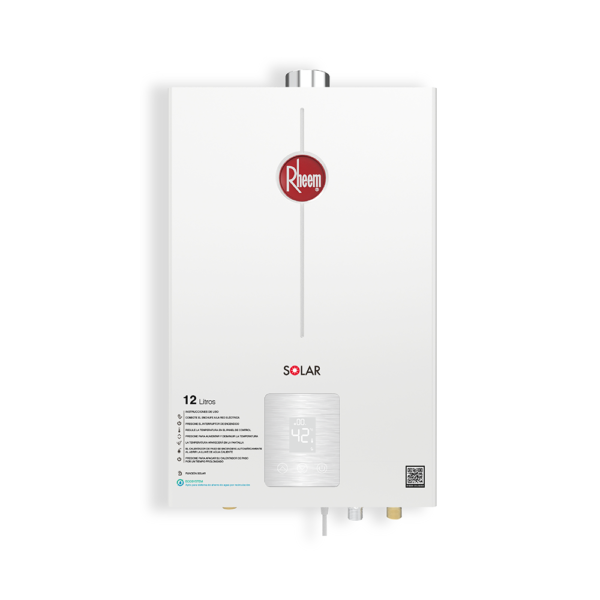 Calentador RHEEM 12lt Gas Propano Tiro Forzado Digital