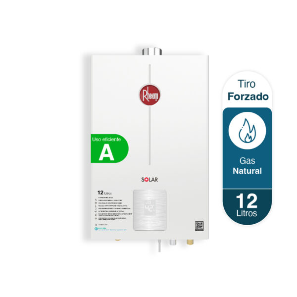 Calentador RHEEM 12lt Gas Propano Tiro Forzado Digital - Image 2