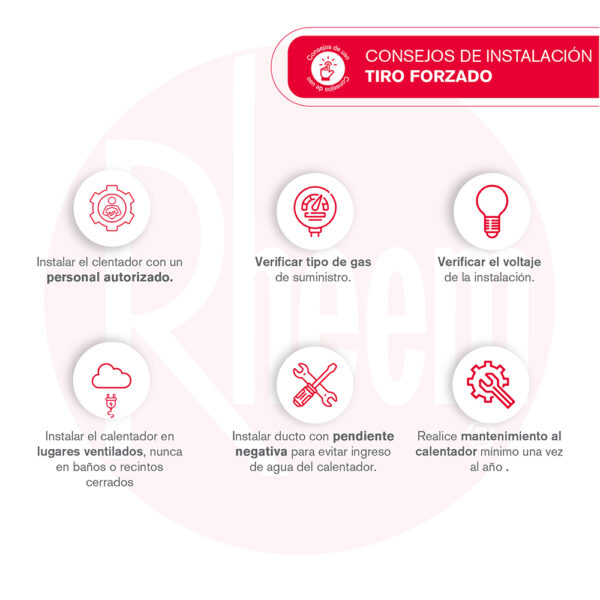 Calentador RHEEM 10lt Gas Natural Tiro Forzado Mecánico - Image 7