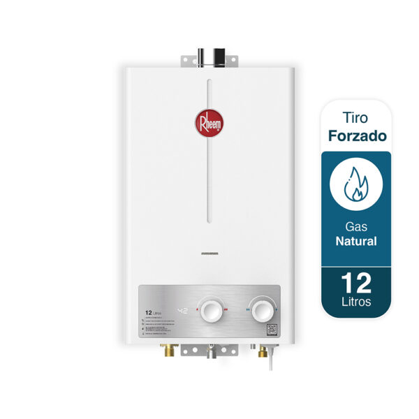 Calentador RHEEM 12lt Gas Natural Tiro Forzado Mecánico - Image 2