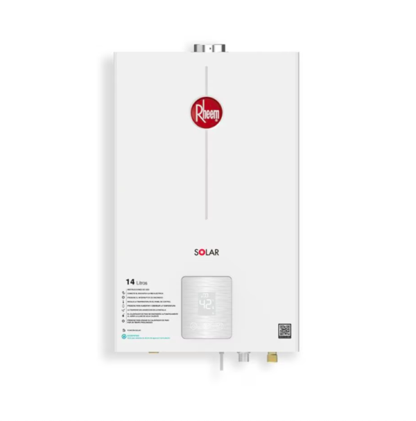 Calentador RHEEM 14lt Gas Propano Tiro Forzado Digital